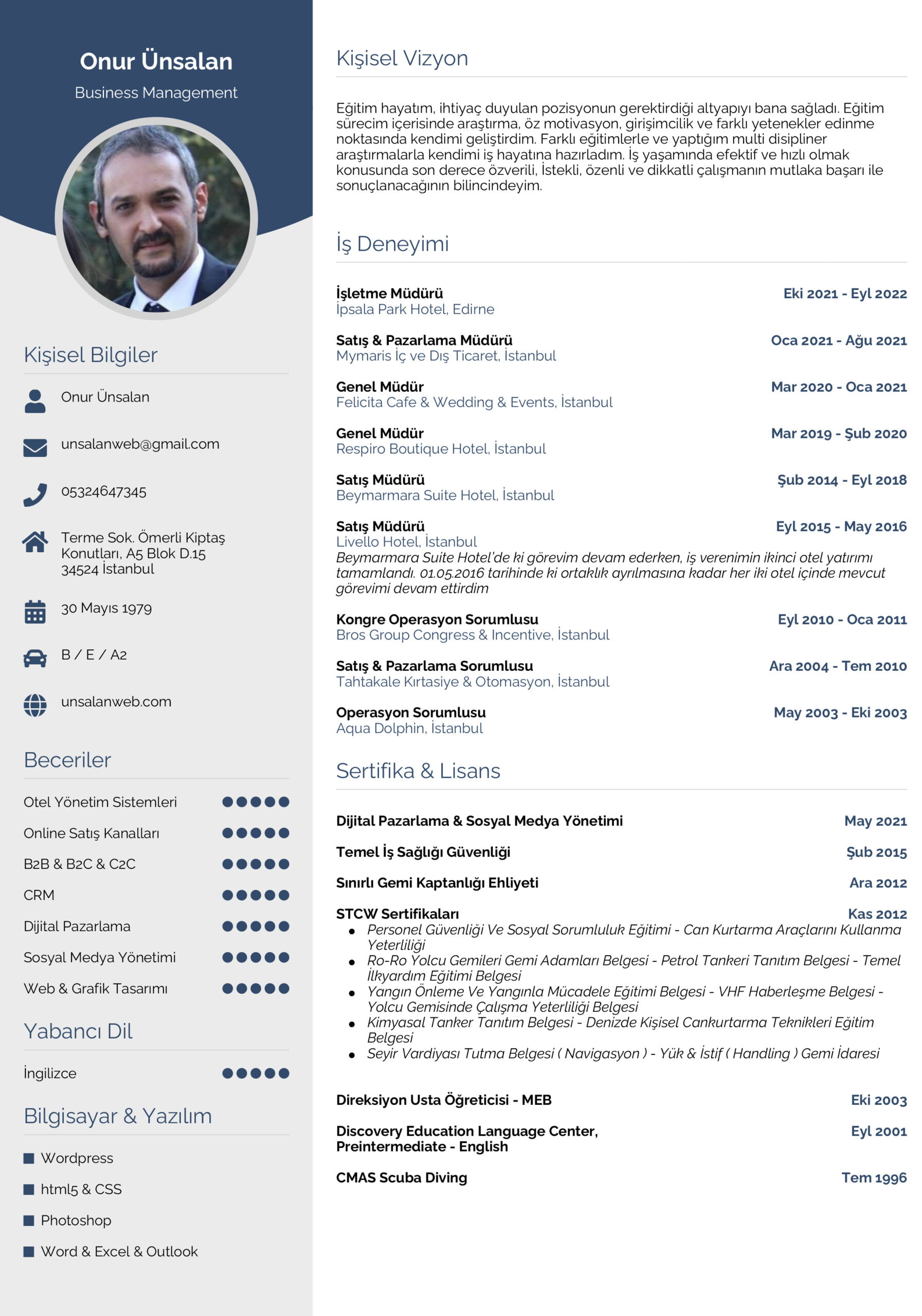 Sertifikalar ve Onur Ünsalan Kimdir ? Sertifikalar ve Onur Ünsalan Kimdir ?