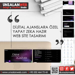 Dijital Ajans ve Yapay Zeka Hazır Web Site Tasarım Paketi Unsalanweb