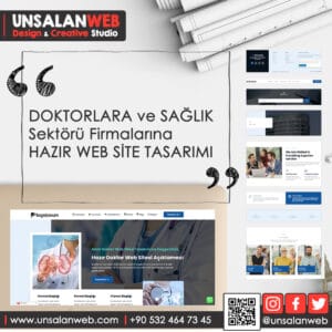 Doktorlara ve Sağlık Sektörüne Özel Hazır Web Sitesi Tasarımı