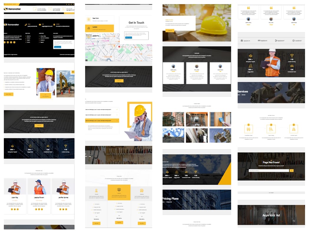 İnşaat Firmalarına Özel Hazır Web Sitesi Tasarımı İntro Modüllerv İnşaat Firmalarına Özel Hazır Web Sitesi Tasarımı İntro Modüller