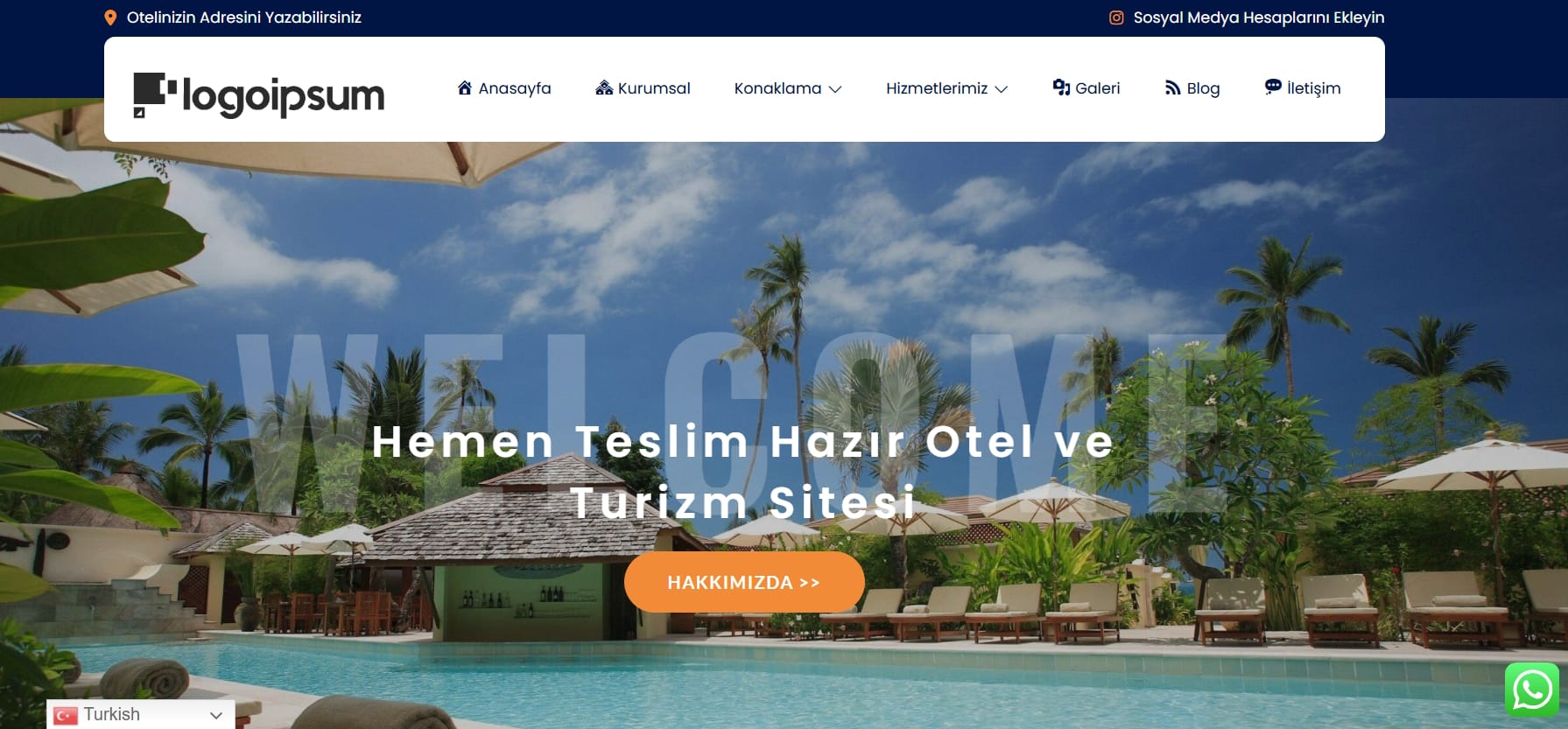 Otellere ve Turizm Sektörüne Özel Hazır Web Sitesi Tasarımı Otellere ve Turizm Sektörüne Özel Hazır Web Sitesi Tasarımı